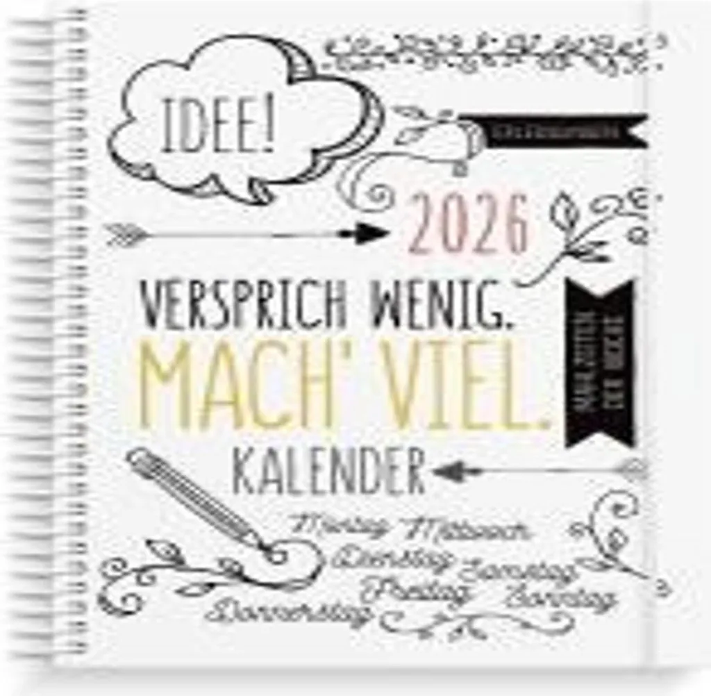 Calendrier Burde Doodle 2026 - Agenda Créatif et Organisateur Personnel