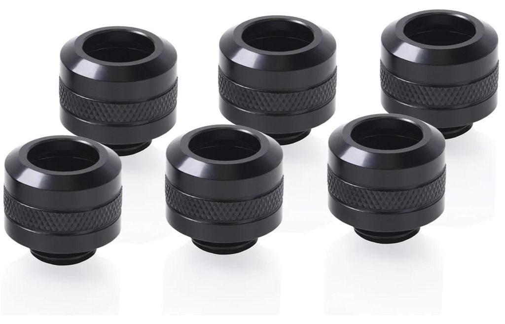 Alphacool 17475, Anpassungssatz, Messing, Schwarz, 1/4", 20 mm, 2,2 cm