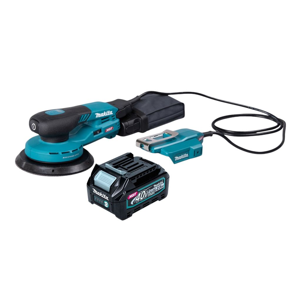 Makita BO 004 CGD1 Akku Exzenterschleifer 40 V max. 150 mm 3,0 mm Hub Brushless + 1x Akku 2,5 Ah - ohne Ladegerät