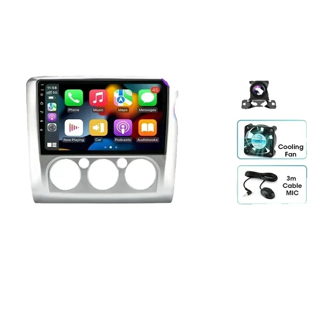 Système de Navigation Autoradio Android 12 Jaune Tactile Multimédia 2DIN