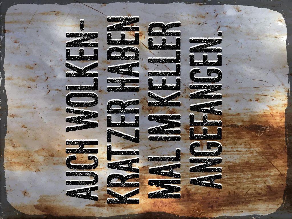vianmo Blechschild 18x12 cm Auch Wolkenkratzer haben im Keller angefangen