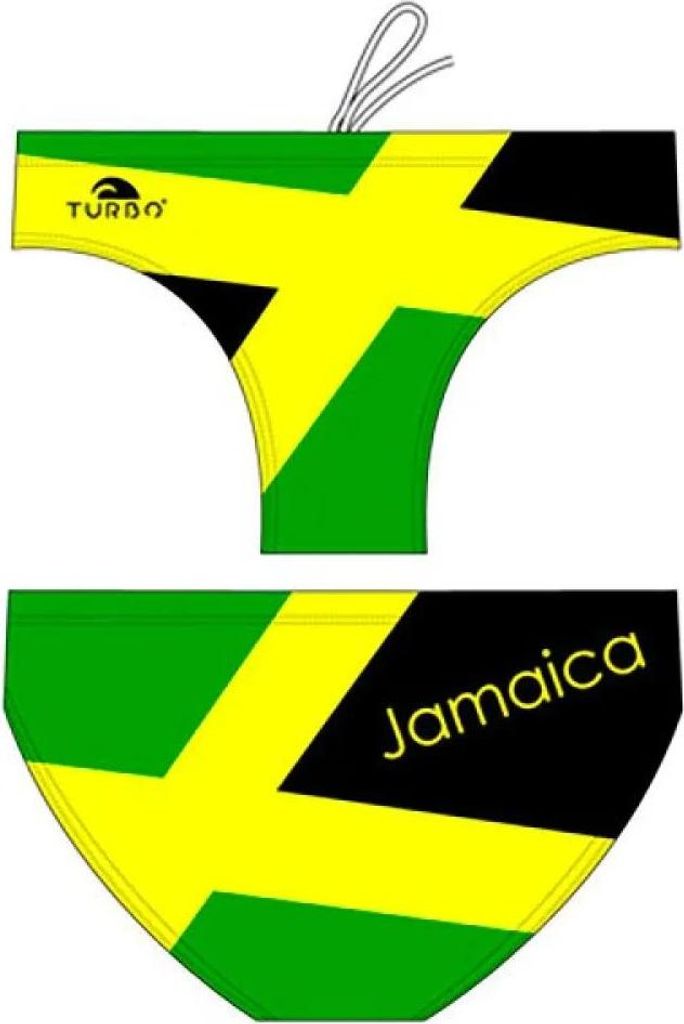 Turbo Jamaica Badeslip Grün,Gelb,Schwarz L Herren Grün,Gelb,Schwarz L
