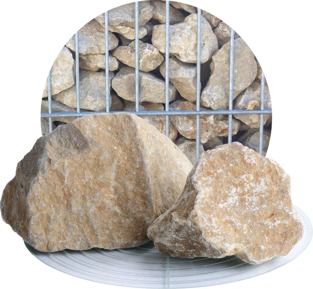 Schicker Mineral-Kalk Gabionensteine beige-60-120mm Produktbild 