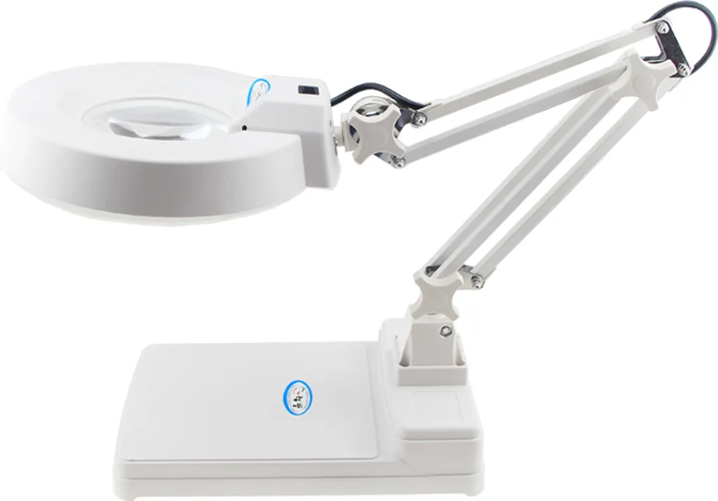 Lampe loupe 20X pour couture et modélisme avec bras métallique LED