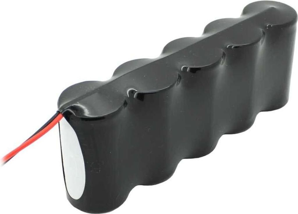 Notleuchtenakku NiCd 6,0V 4500mAh F1x5 Mono D mit 200mm Kabel einseitig passend für 6 V Akku