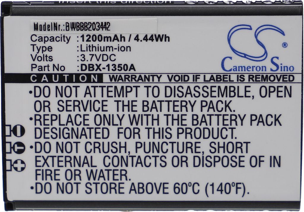 vhbw Akku Ersatz für Doro DBX-1350A für Handy Smartphone Senioren Telefon (1200 mAh, 3,7 V, Li-Ion)