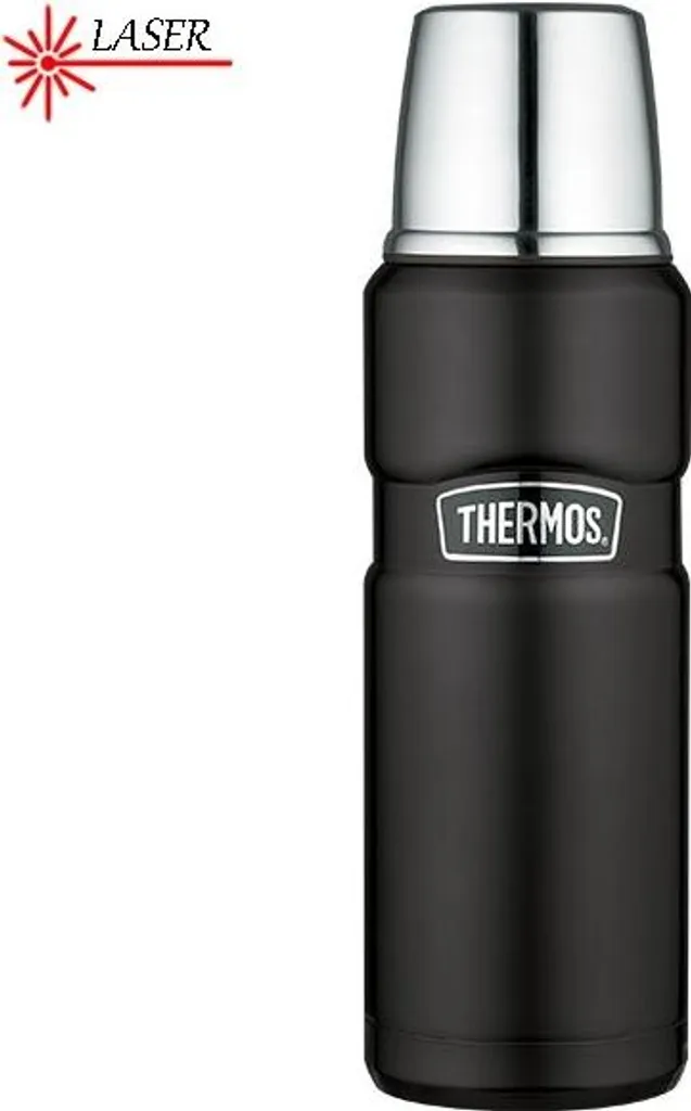 Thermos de voyage 0,47L noir mat - Idéal pour le bureau et la voiture