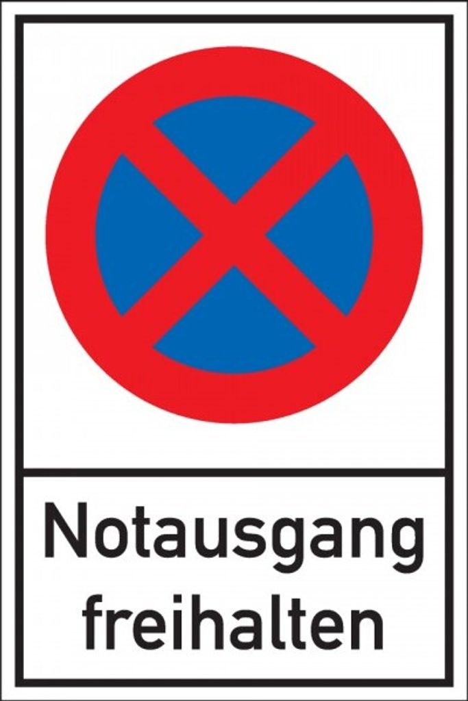 Dreifke Schild I Haltverbotsschild Notausgang freihalten, Aluminium, 400x600mm