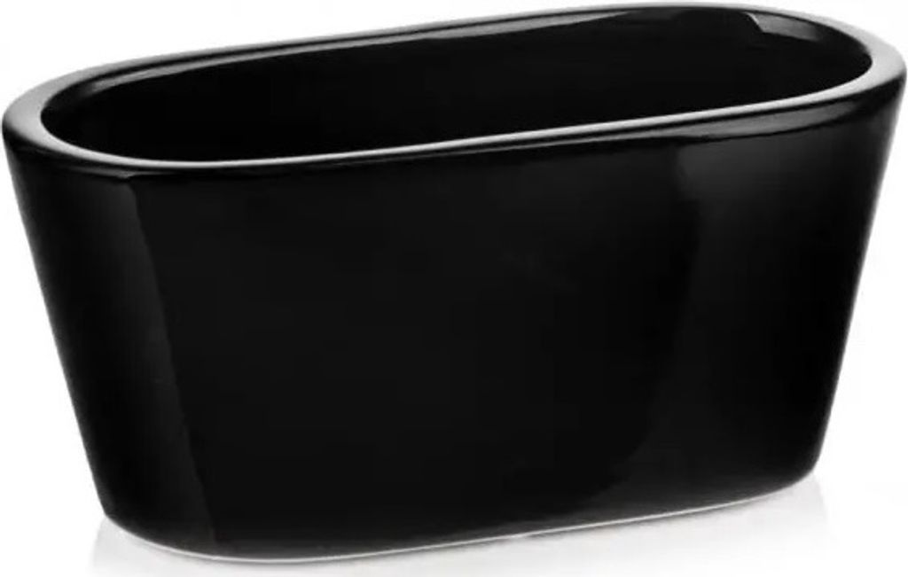 Keramischer Rinnentopf schwarz 17 cm Piano