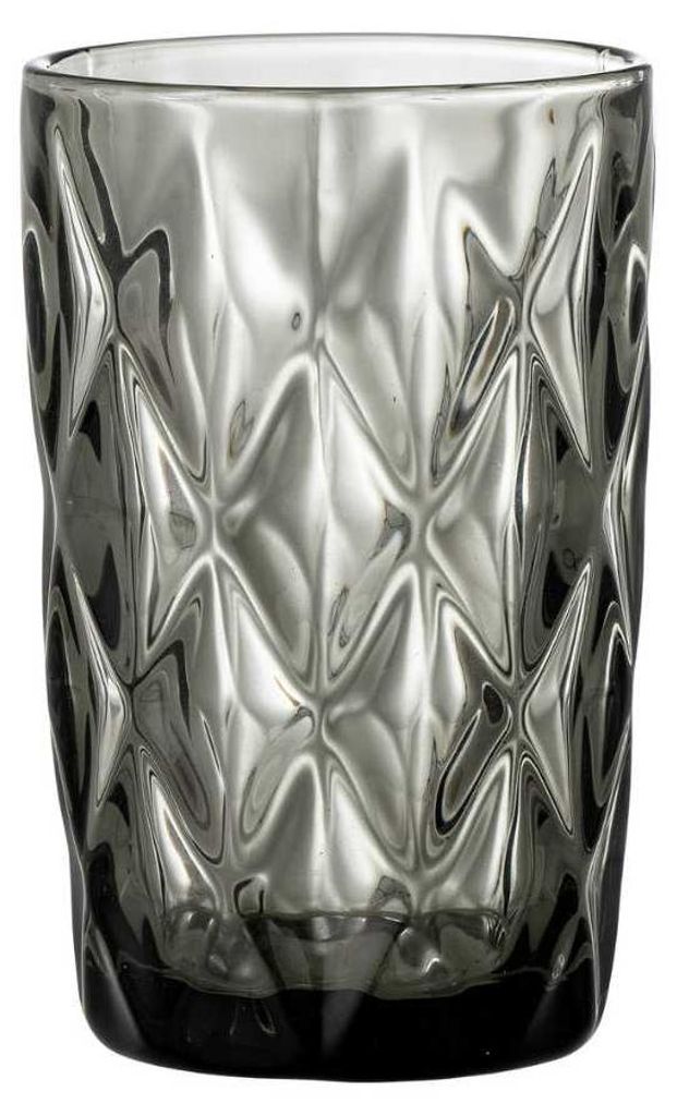 Bloomingville Trinkglas ASANA Grau 12x8 cm Glas 400 ml Produktbild 
