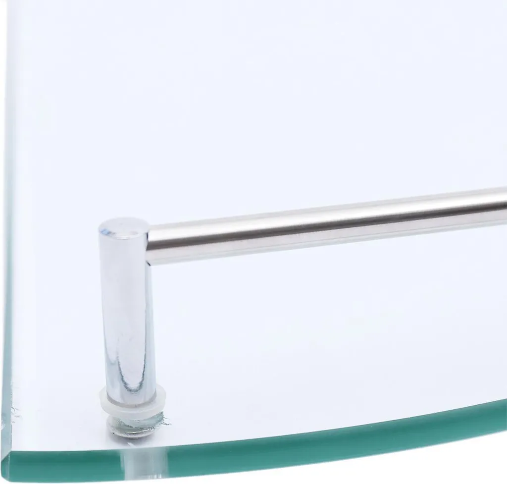 Tablette murale en verre d'angle 23,5 cm - Support déco style moderne 4kg