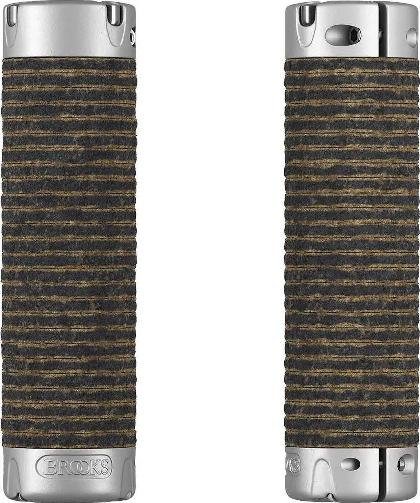 Poignées de vélo en cuir Brooks Plump Grips 130mm pour vélotaf