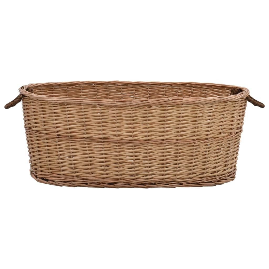 vidaXL Holzkorb mit Tragegriffen 88 x 57 x 34 cm Natur Produktbild 