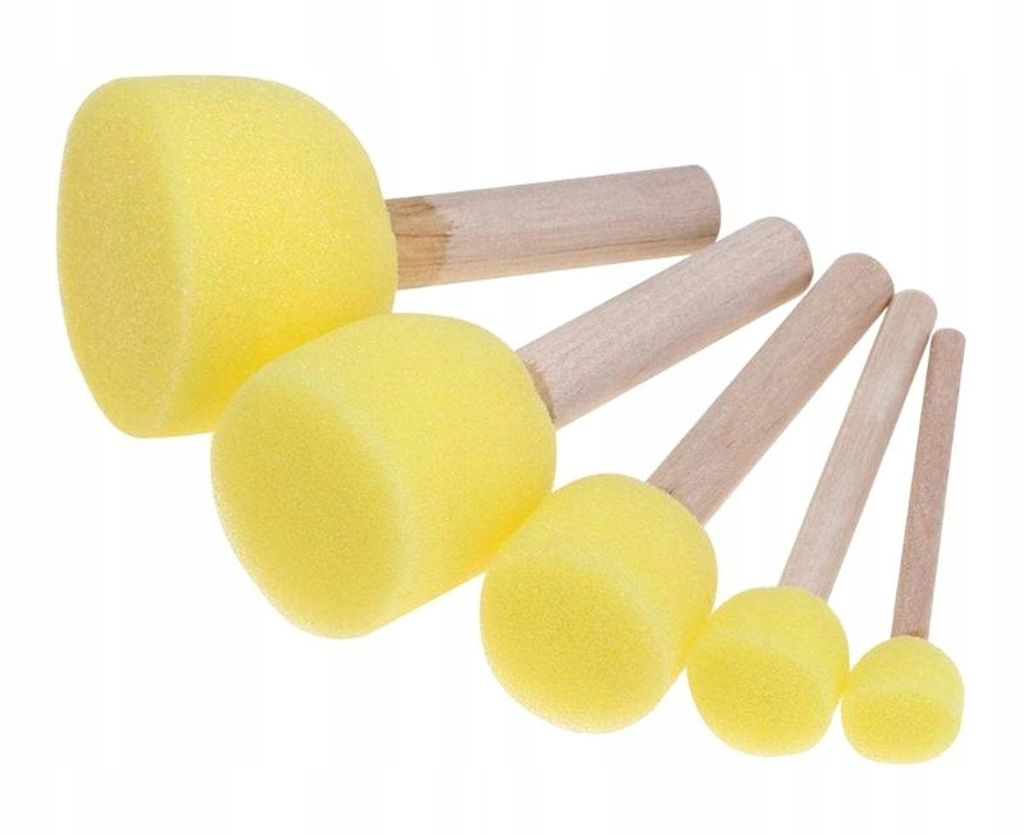 DPCRAFT Schwammpinsel Set 5 Stück – Runde Schaumstoff Produktbild 