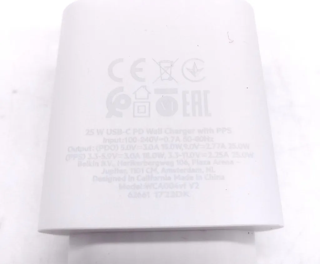 Belkin 25W USB-C Caricatore Bianco - Sostituzione Originale Garantita - 23