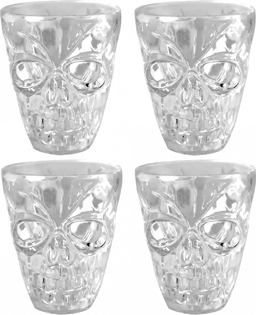 Totenkopf Schnapsglas Skull Shots | 4er Pack