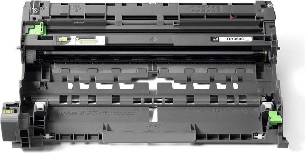 A Brother DR-3600 drum unit for a printer, shown from a slightly elevated front-facing angle on a white background.
