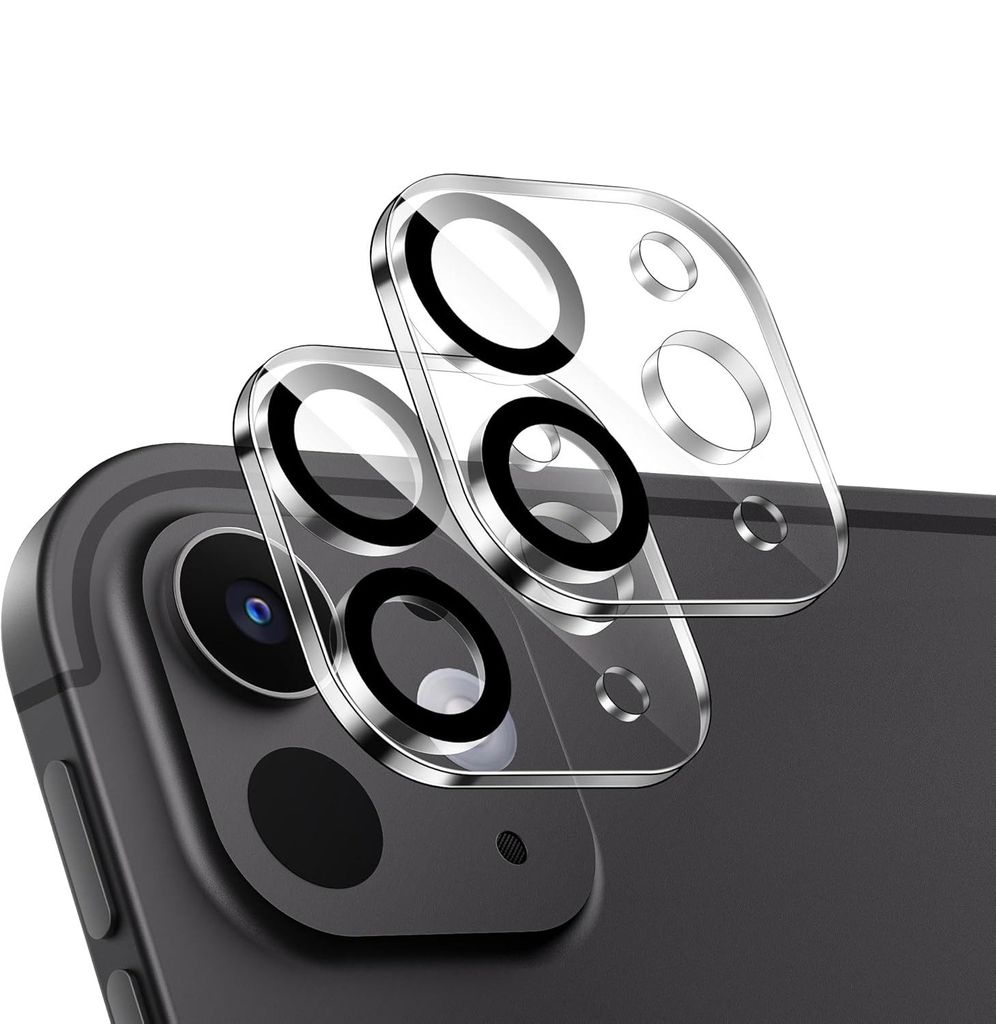 CLM-Tech Panzer Schutz Glas für iPad Pro 11” M4 (2024) und ipad Pro 13” M4 (2024), 2 Stück Kamera Schutzfolie für iPad Pro, 9H Härte
