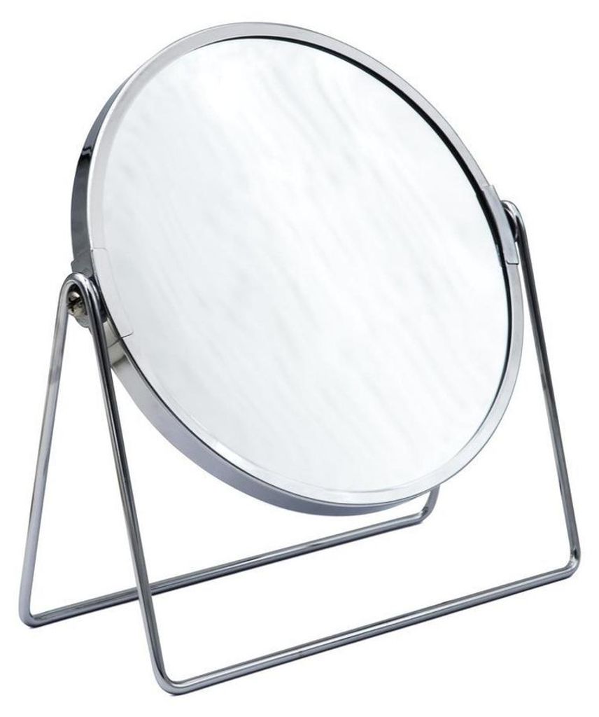 Ridder SUMMER Stand-Kosmetikspiegel, Durch. 160mm, Doppelseitig, Chrom