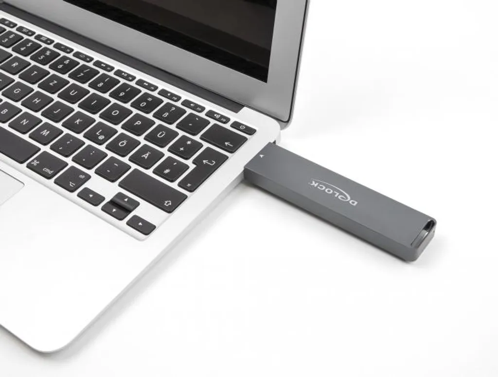 Boîtier SSD M.2 Double Protocole NVMe et SATA Delock avec Câble USB-C Inclus - 9