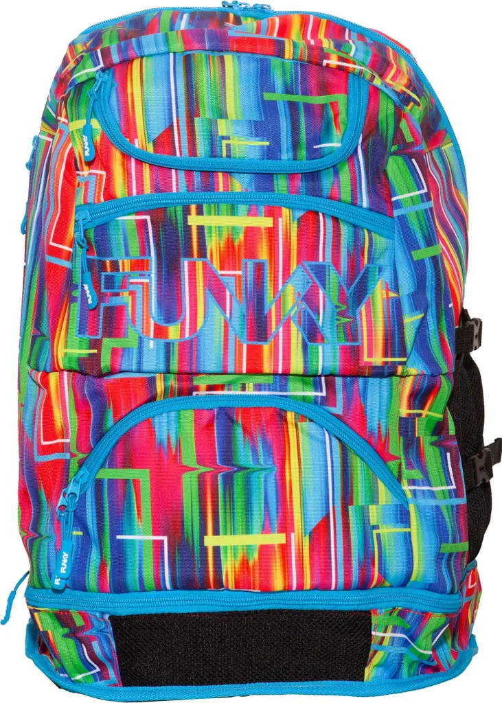 Sac de natation Funky Trunks Elite Squad 36L bleu fini les affaires mouillées