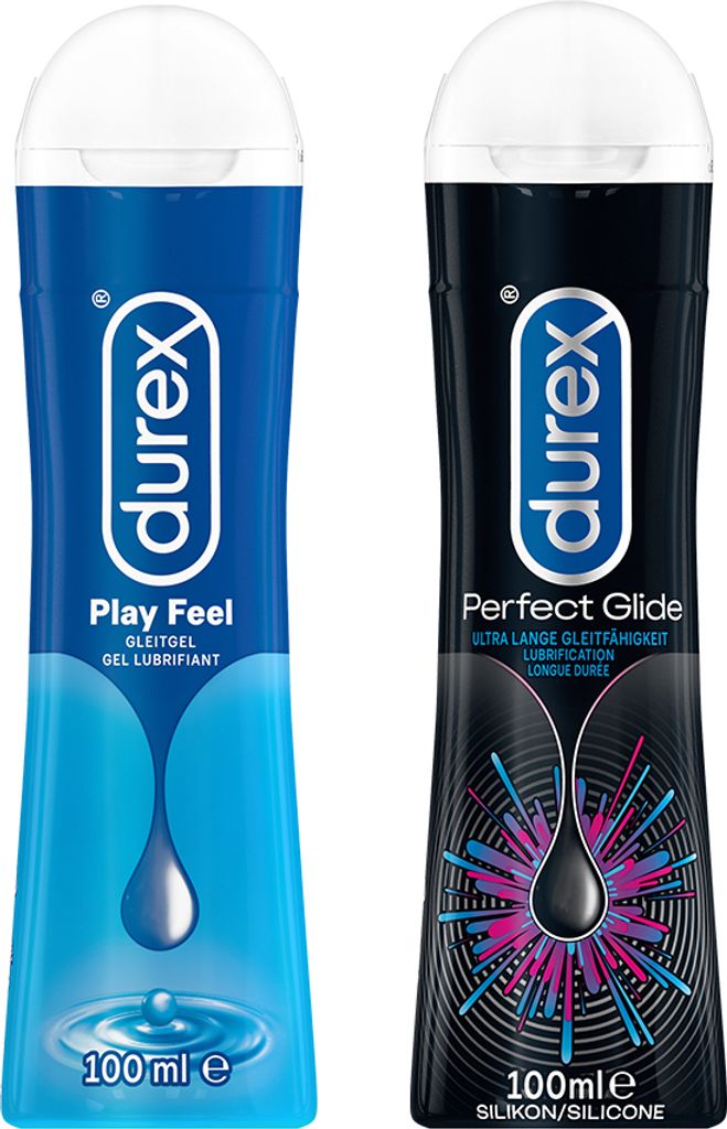 Durex Play Gleit- & Erlebnisgel Ausprobierpaket für Sie und Ihn | Feel & Perfect Glide 2 x 100ml