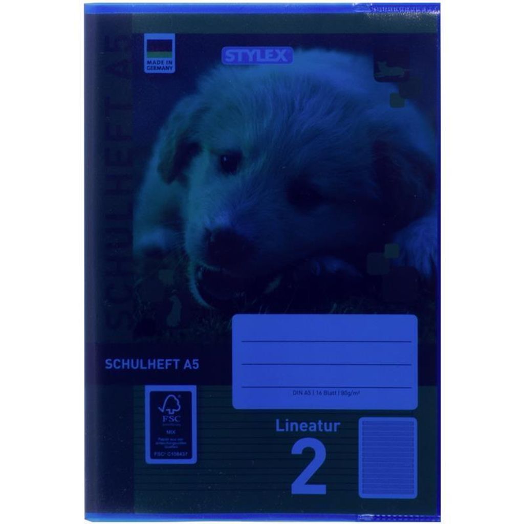 STYLEX Heftumschlag - DIN A5 - PP - transparent blau
