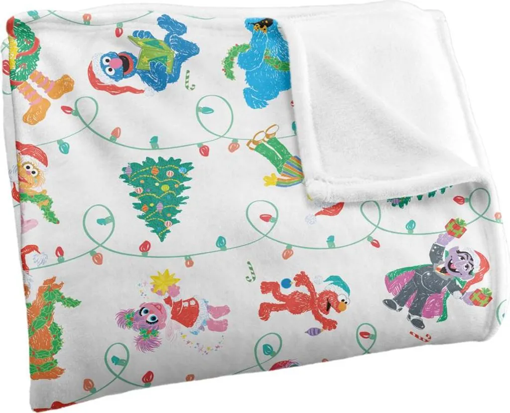 Couverture Lumineuse Sesame Street Plaid Phosphorescent Supersoft Doux