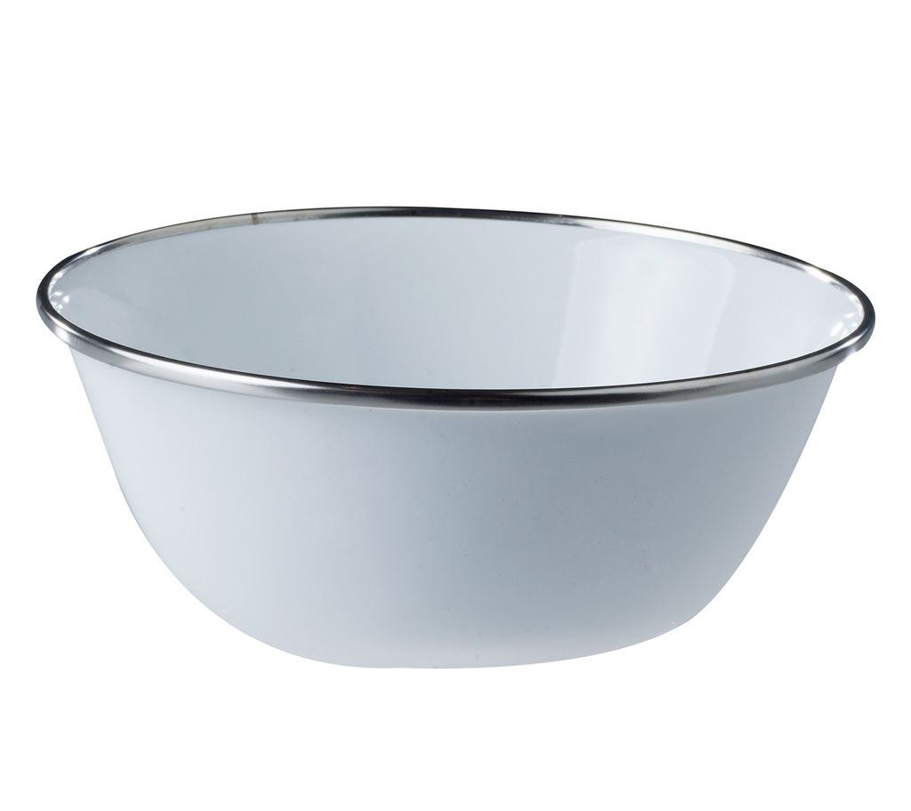 Suppenschüssel Emaille weiß neu