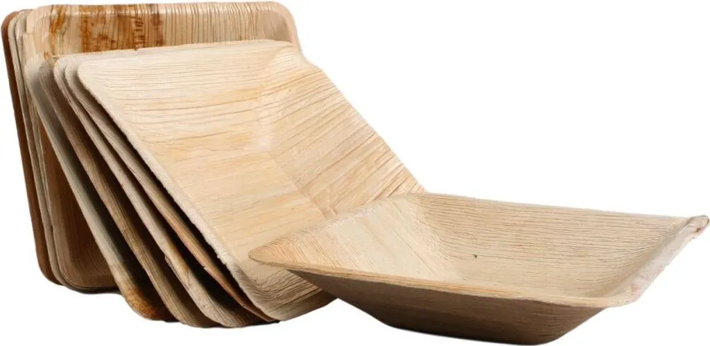 Bol Carré Biodégradable 18 cm en Feuille de Palme - Eco-responsable
