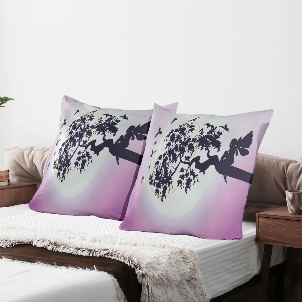 Federa Cuscino Quadrata 60x60 Cm Con Aerei Vintage – Cuscino Decorativo Da Divano, Viola E Turchese – ABAKUHAUS