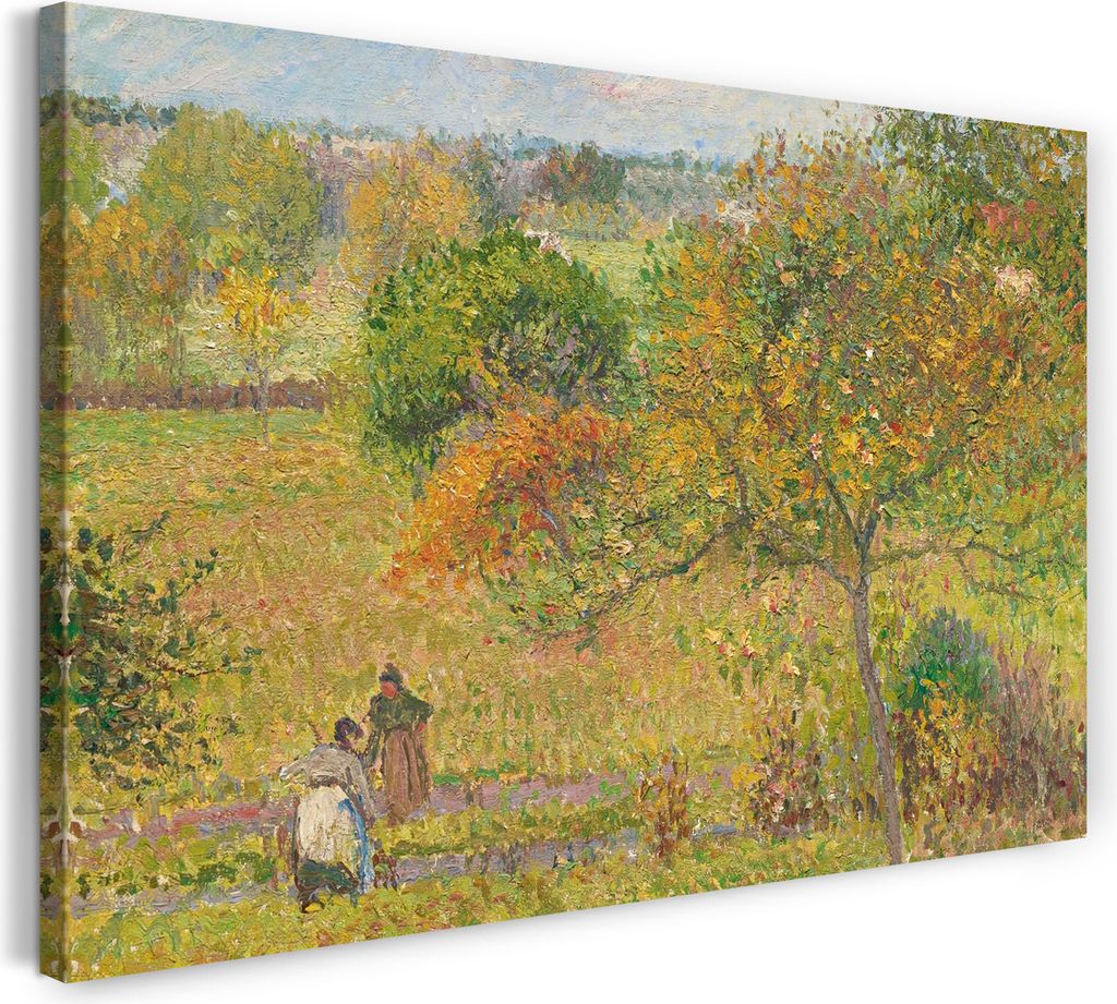 Leinwandbild (120x80cm): Camille Pissarro - AUTOMNE À ERAGNY, echter Holz-Keilrahmen inkl. Aufhänger, handgefertigt in Deutschland