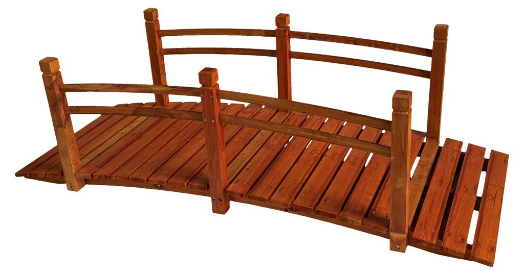 relaxdays Garten Brücke Tannenholz