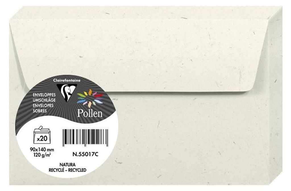 Pollen by Clairefontaine Briefumschlag 90 x 140 mm Natura 20 Briefumschläge