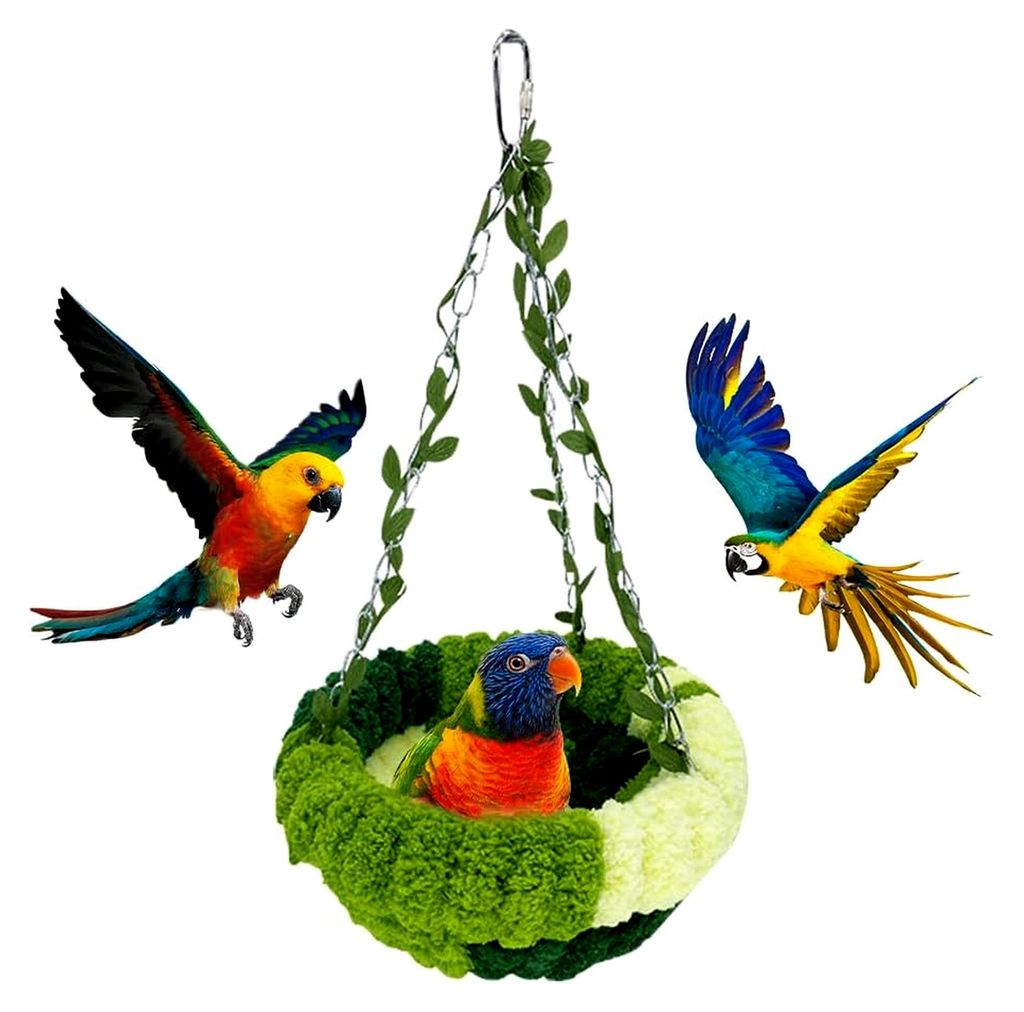 Vogel Hängematte, Vogelnest Spielzeug für Vogelkäfig Zubehör für Wellensittich, Nymphensittich, Finken und Hamster