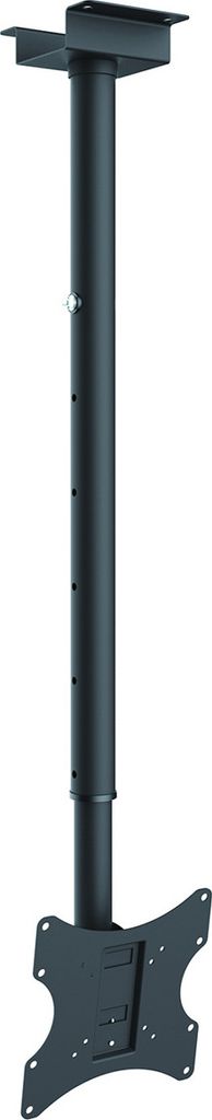 A black ceiling mount for a TV or LCD screen, shown against a white background.