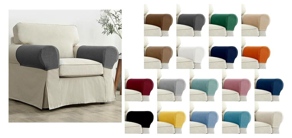 2 Stück Schonbezüge für Sessel, weich und stilvoll, Cordstoff, Armlehnenbezüge für Sofas, leicht zu reinigen