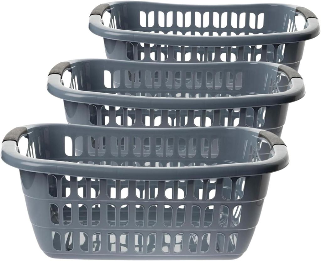 Wäschewanne 3er Set, große Wäschekörbe 55 x 37 x 20 cm, 30 Produktbild 