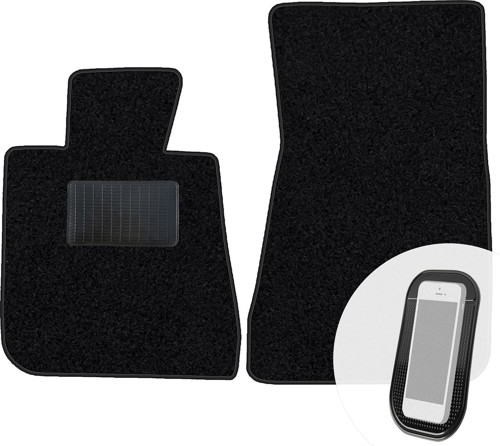 moto-MOLTICO Vorne Fußmatten Auto Velours Autoteppiche Schwarz Automatten Set 2-teilig passend für Daewoo Nexia 1994-1999