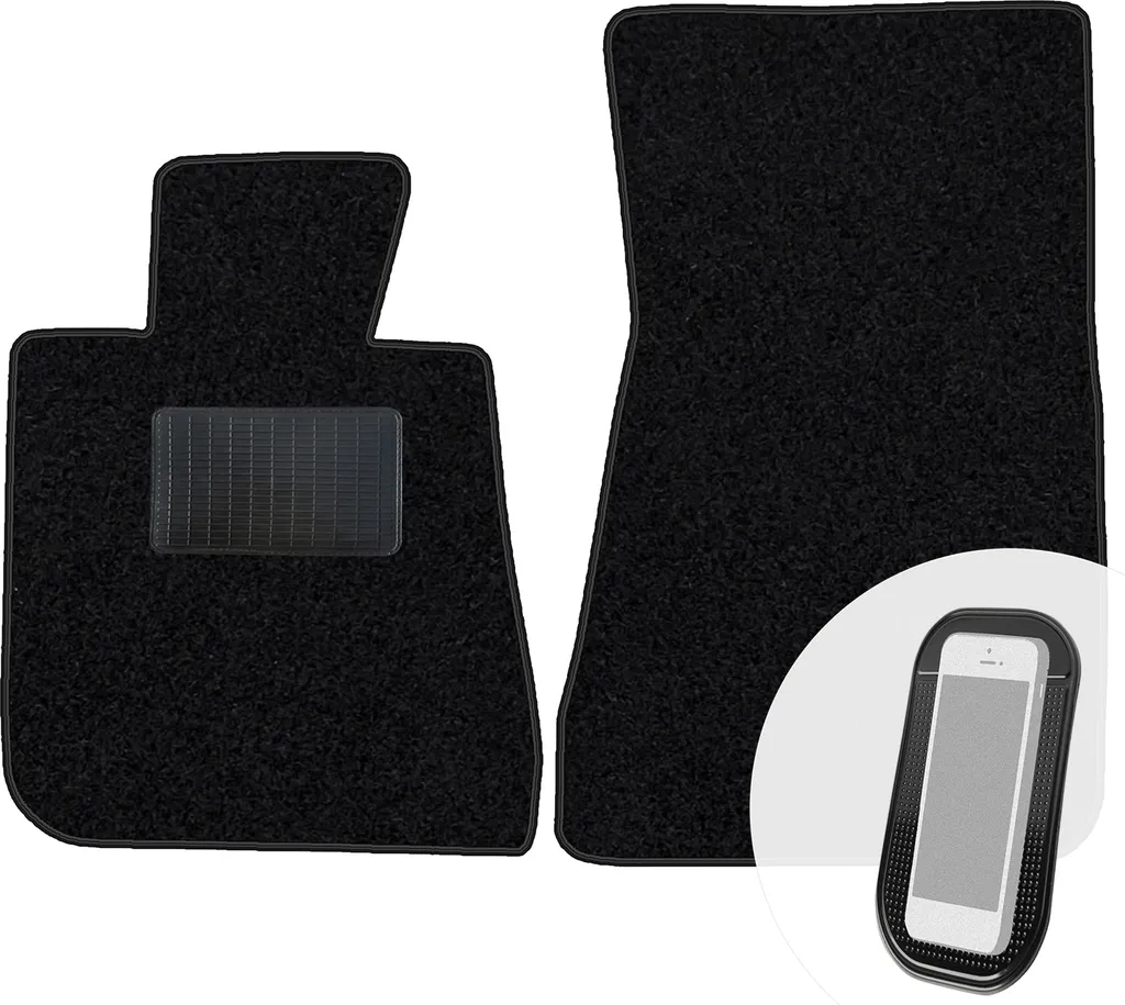 Set 2 Tappetini Anteriori moto-MOLTICO per Daewoo Leganza 97-02 Neri