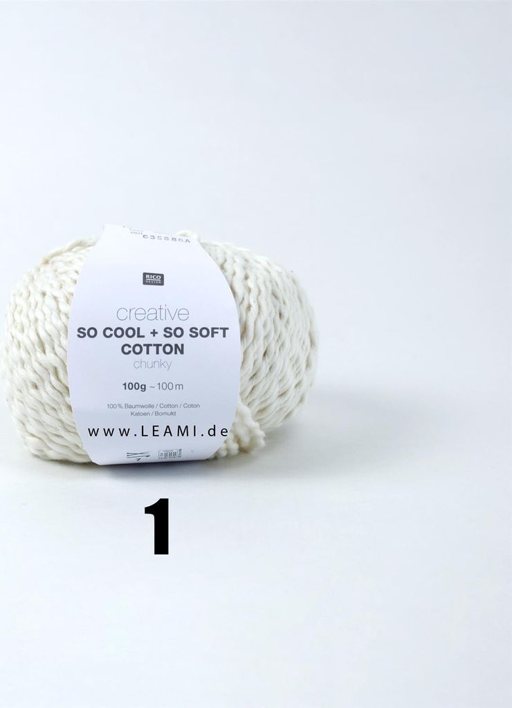Rico Creative So Cool + So Soft Baumwolle Chunky Creme Produktbild 