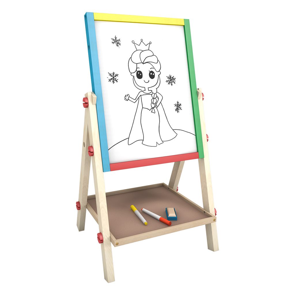 Kinder Staffelei Holz 2 in 1 Tafel Magnettafel Zeichnung Kunst Kreidetafel 