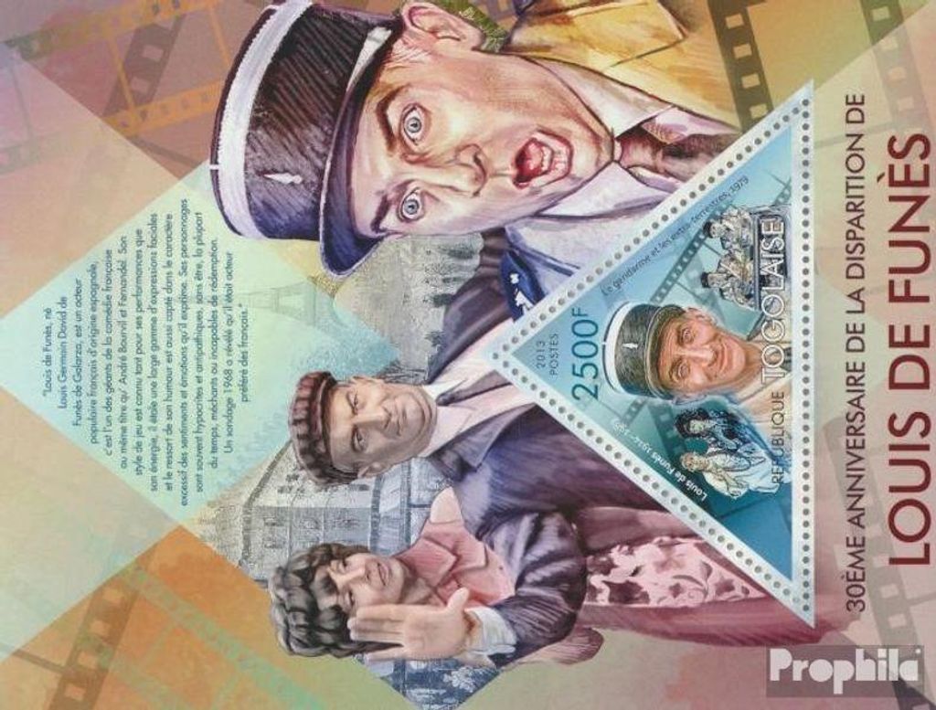 Briefmarken Togo 2013 Mi Block 833 (kompl. Ausgabe) Produktbild 