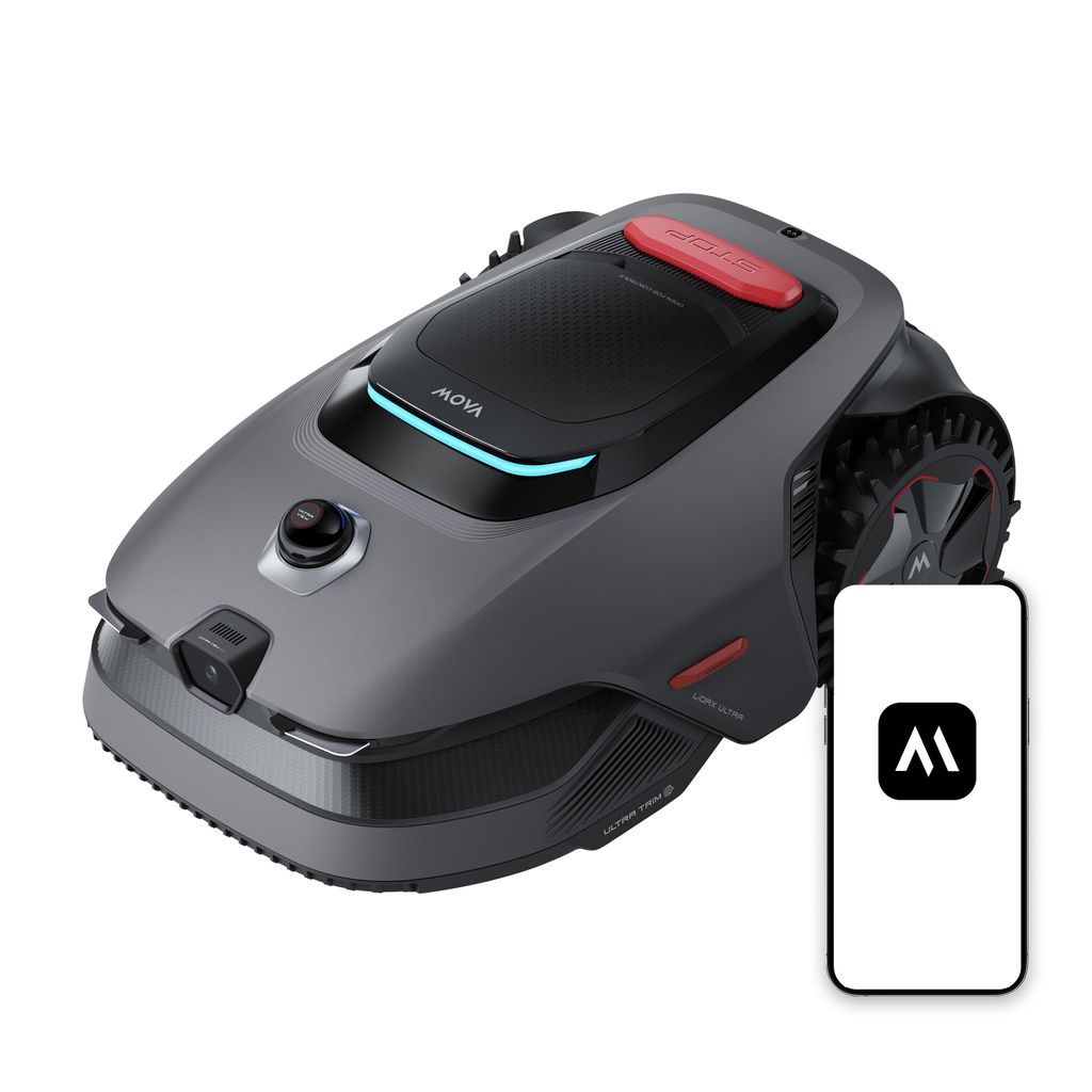 MOVA LiDAX Ultra 1200 Mähroboter – RTK, 3D-LiDAR & AI Vision 360°, Automatische Kartenerstellung, 5 cm Kantenschnitt