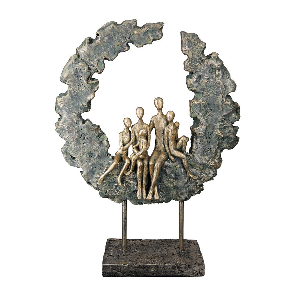 GILDE Dekofigur Skulptur Familie H. 32,5 | Dekofiguren