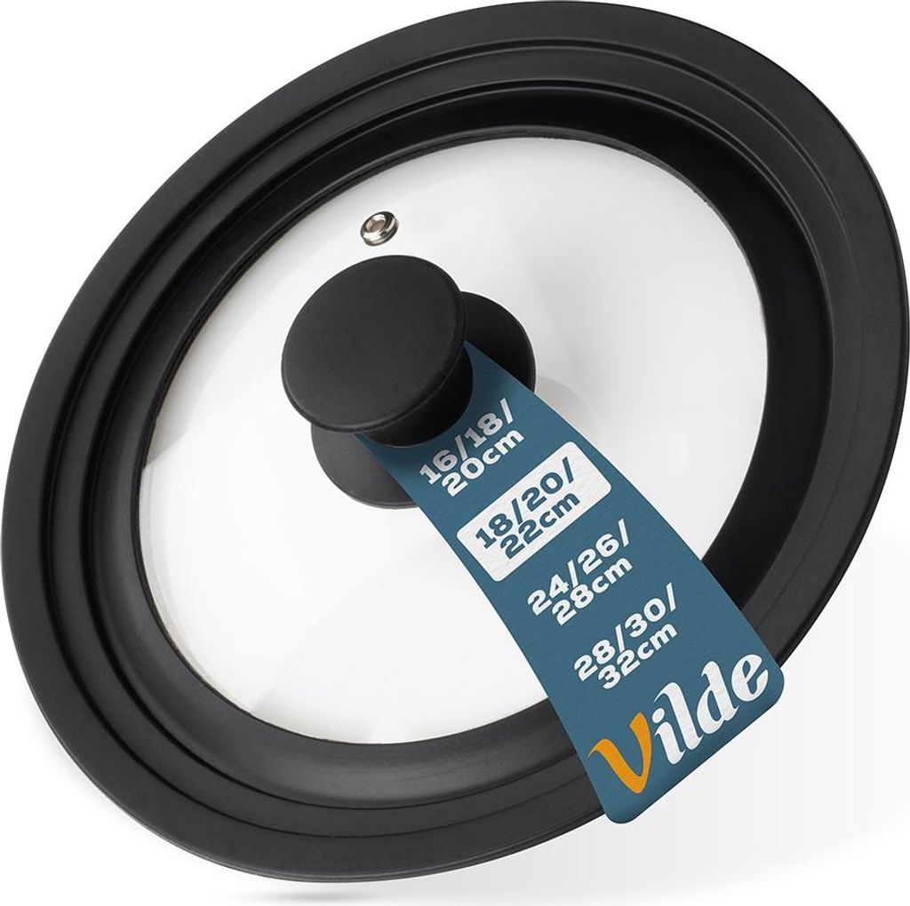 Vilde | Coperchio universale - 18/20/22 cm - Silicone - Immagine del prodotto 