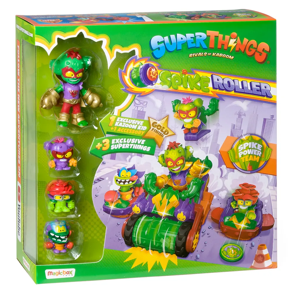 Superthings Kazoom Kids Spike Roller - Véhicule de Combat avec Figurine - 7