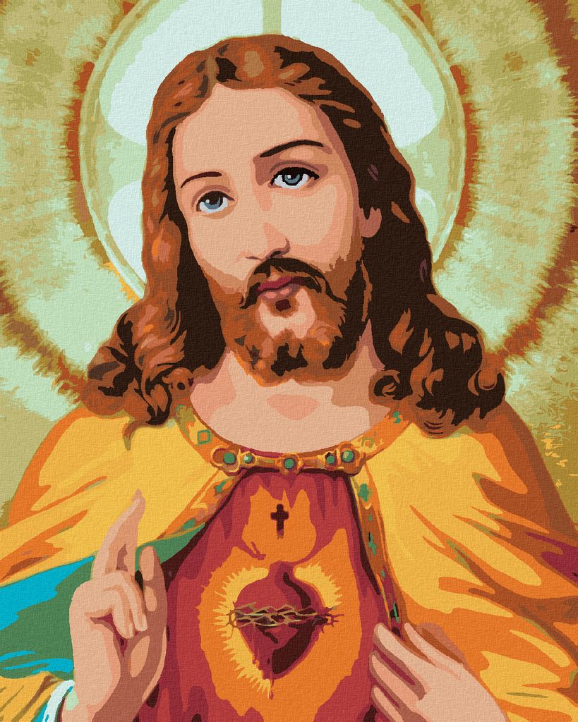 Zuty - Malen nach Zahlen - JESUS CHRISTUS II, 40x50 cm, Produktbild 