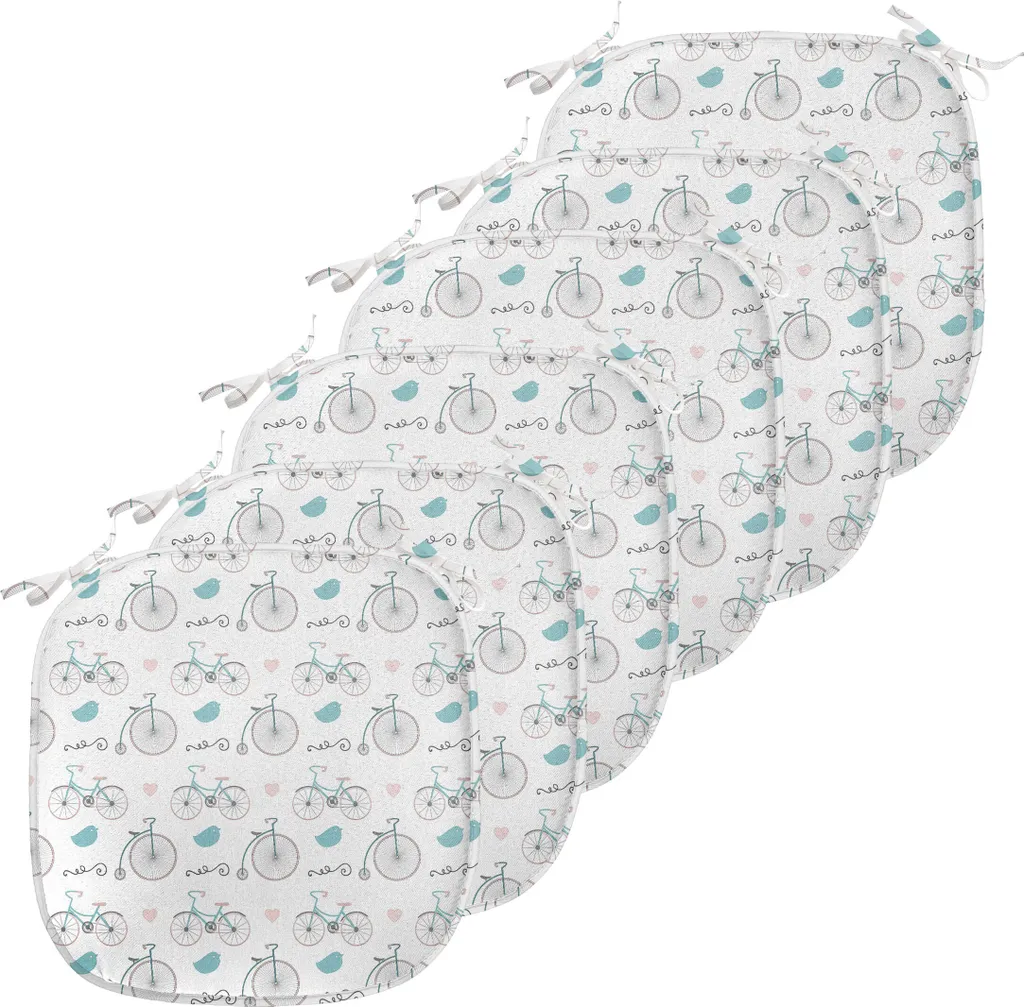 Set de 6 Galettes de Chaise Confortables pour Cuisine et Coin Repas 40cm