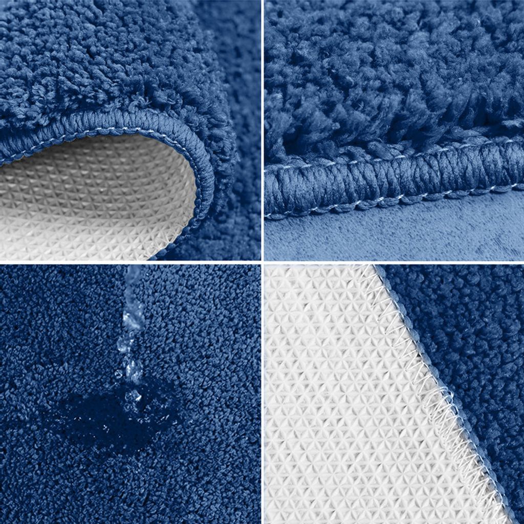 3-teiliges Badezimmer Teppich-Set, rutschfeste Microfaser, Produktbild 5